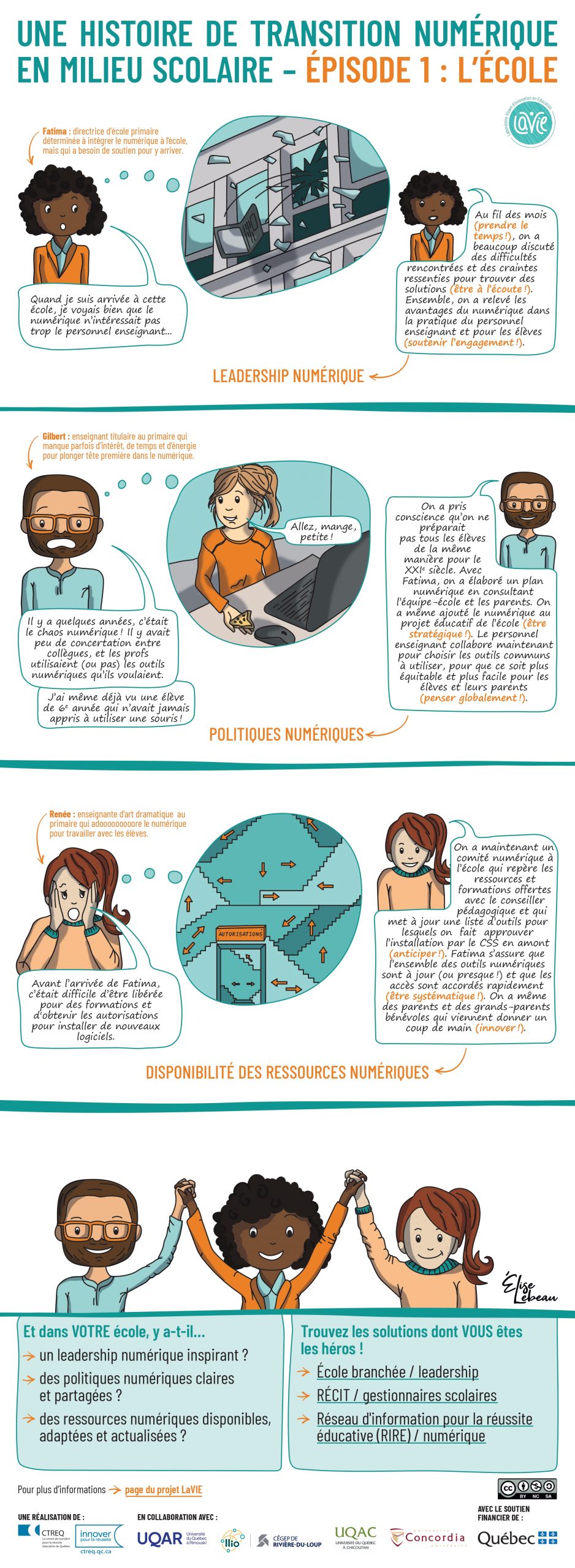 Bande dessinée 1 - Une histoire de transition numérique en milieu scolaire - L'école