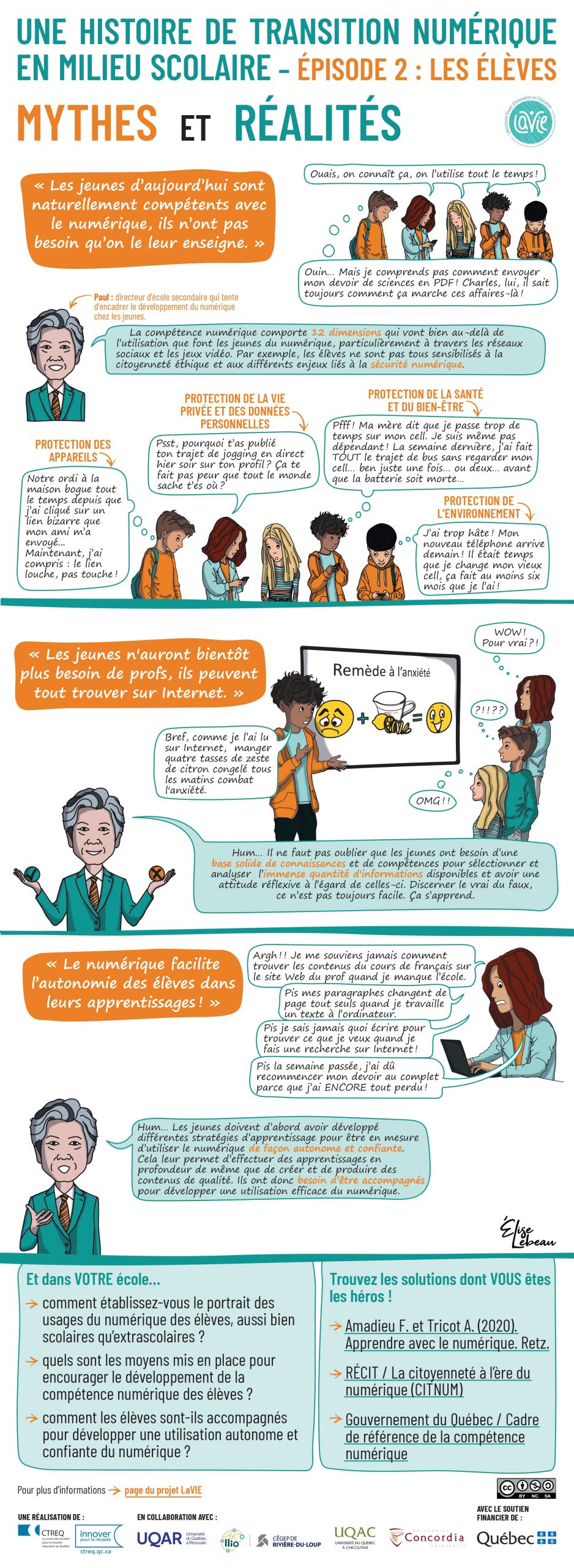 Bande dessinée 2 - Une histoire de transition numérique en milieu scolaire - Les élèves