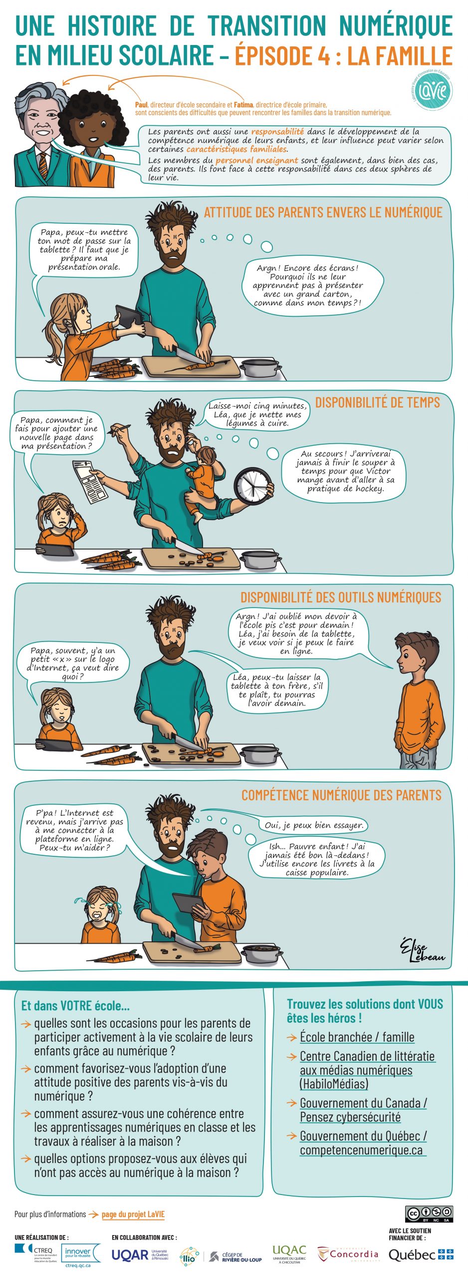 Bande dessinée 4 - Une histoire de transition numérique en milieu scolaire - La famille
