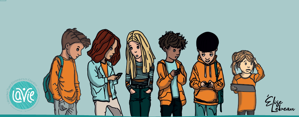 Bande dessinée sur les inégalités numériques en milieu scolaire